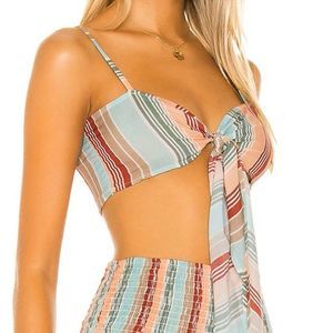 NWT PILYQ x Helen Owen Tie-Front Top Multicolored‎ Striped Various Sizes